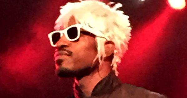 Image in QuizMyDay OutKast Collaborations Quiz: Test Your Music Expertise trivia quiz featuring Andre 3000 performing at the Best Buy Theater in Times Square New York for the Advertising Week party.