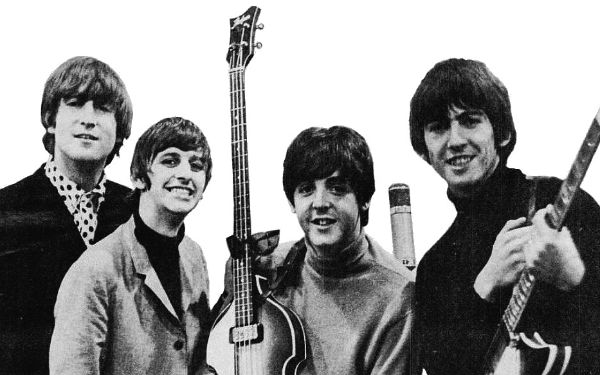 Trade ad for Beatles' 1964 Grammys. --- This is a version with just the Beatles isolated from the ad.