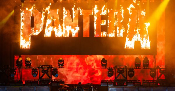 Image in QuizMyDay Pantera Trivia Challenge: Test Your Metal IQ! trivia quiz featuring Pantera performing at Rockfest in Cadott, Wisconsin on July 13, 2023.