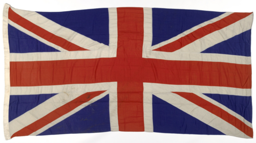 Union Flag hung from The Cenotaph
