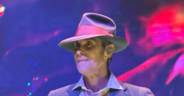 Image in QuizMyDay Pyro Knowledge Ignited: The Ultimate Porno for Pyros Quiz trivia quiz featuring Perry Farrell performs with Porno for Pyros on March 10, 2024 at the Wellmont Theatre in Montclair, NJ. This was the last performance of the final tour for Porno for Pyros.