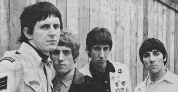 English rock band the Who, pictured here in 1965. Left to right: John Entwistle, Roger Daltrey, Pete Townshend and Keith Moon.