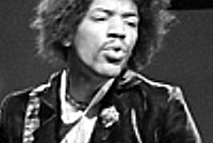 Image in QuizMyDay Jimi Hendrix Quiz trivia quiz featuring Jimi Hendrix perform for Dutch television show Hoepla in 1967.