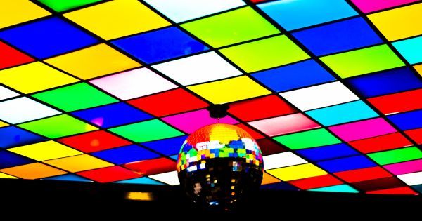Image in QuizMyDay 70s Disco Music Trivia Quiz: Hits, Artists and Dancefloor Anthems trivia quiz featuring A roof of a disco in Arlington, Texas, United States.