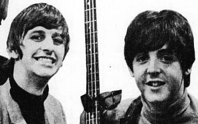 Trade ad for Beatles' 1964 Grammys. --- This is a version with just the Beatles isolated from the ad.