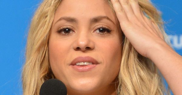 Image in QuizMyDay Shakira Collaborations Quiz: Test Your Music Partner Facts trivia quiz featuring Shakira at a press conference for the <a href="https://en.wikipedia.org/wiki/2014_FIFA_World_Cup" class="extiw" title="w:2014 FIFA World Cup">2014 FIFA World Cup</a>