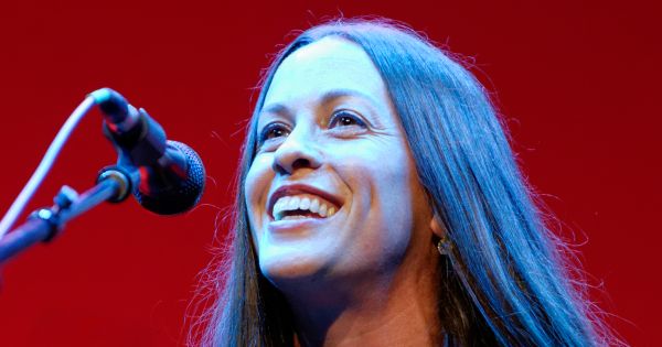 Image in QuizMyDay Jagged Little Pill: Ultimate Alanis Morissette Album Trivia Test trivia quiz featuring Alanis Morissette performing live at the Saban Theatre in Beverly Hills CA on October 20th, 2013. Alanis was the special musical guest at Marianne Williamson's event to announce her candidacy for Congress (U.S. House of Representatives, District 33). <a href="<a rel="nofollow" class="external free" href="http://www.marianneforcongress.com">http://www.marianneforcongress.com</a>" rel="nofollow">www.marianneforcongress.com</a>