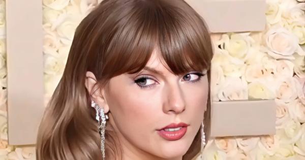 Image in QuizMyDay Taylor Swift Awards: Ultimate Knowledge Quiz Challenge trivia quiz featuring Enhanced image of Taylor Swift at the 2024 Golden Globes 2.png