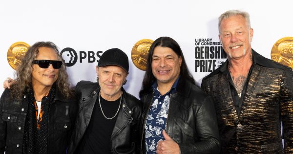 «Metallica» на цырымоніі ўручэння прэміі Гершвіна за папулярную песню Бібліятэкі Кангрэса ў «DAR Constitution Hall» у Вашынгтоне, акруга Калумбія, 20 сакавіка 2024 года. «Metallica» на цырымоніі ўручэння прэміі Гершвіна за папулярную песню Бібліятэкі Кангрэса ў «DAR Constitution Hall» у Вашынгтоне, акруга Калумбія, 20 сакавіка 2024 года.
