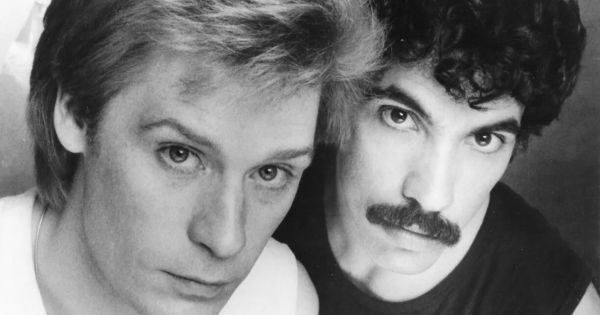 Image in QuizMyDay You Make My Quiz: Hall & Oates Knowledge Test trivia quiz featuring Daryl Hall and John Oates in a 1980 publicity photo for their album <i>Voices</i>.