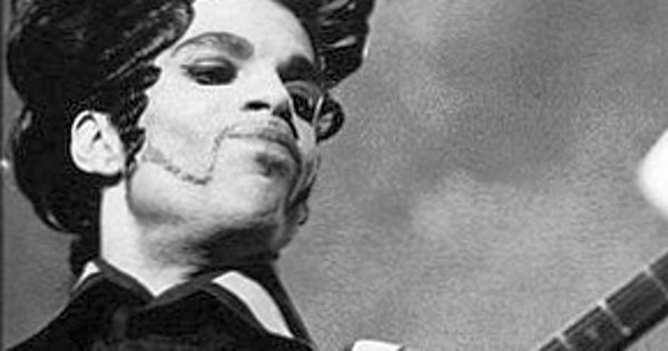 Image in QuizMyDday Prince trivia quiz featuring a Black and White photo of Prince in concert