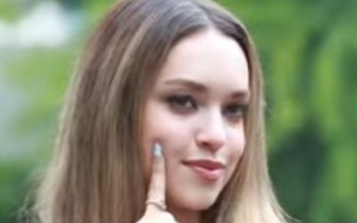 Daniela of the girl group Katseye in September 2024, attending Music Bank.