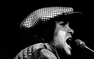 Elton John performing live in concert, late 1970s  Photo: Eddie Mallin