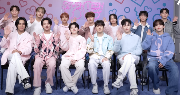 Image in QuizMyDay Seventeen Showdown: How Well Do You Know The K-Pop Group? trivia quiz featuring Seventeen Love Fanmeeting Announcement Video 2023