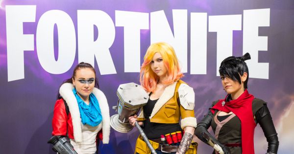 Image in QuizMyDay Hip Hop Artists in Fortnite Quiz: Test Your Music Game Skills trivia quiz featuring Fortnite cosplayers at Gamescom 2017
