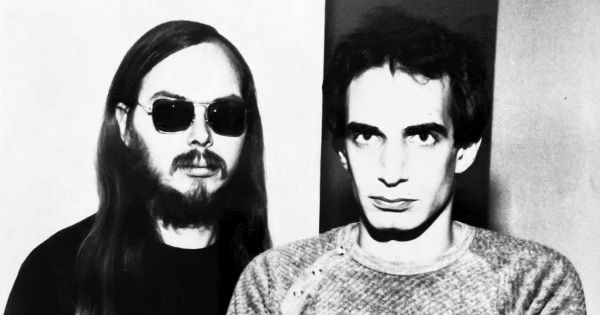 Image in QuizMyDay Steely Dan Quiz: Songs, Albums & Band Members trivia quiz featuring Walter Becker (left) and Donald Fagen (right) in a publicity photo for Steely Dan's 1980 album Gaucho