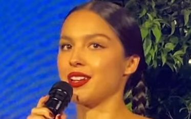 (3:50) Olivia Rodrigo in a premiere event for the music video "Vampire" in 2023 (3:50) Olivia Rodrigo in a premiere event for the music video "Vampire" in 2023