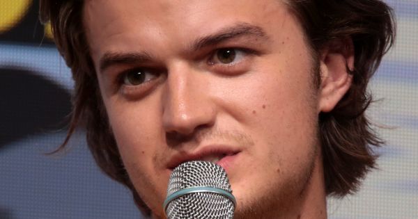 Joe Keery speaking at the 2017 San Diego Comic-Con International for Stranger Things at the San Diego Convention Center.