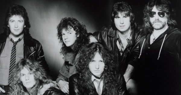 Image in QuizMyDay Shake Your Whitesnake Knowledge: Rock Trivia Now trivia quiz featuring Promotional press photo of English hard rock band Whitesnake in 1984