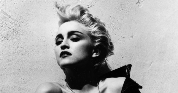 Madonna in a promotional press photo for the 1987 film Who's That Girl, released by Sire Records