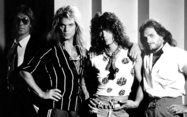 Promotional image of rock band Van Halen taken in 1984. From (l-r); <a href="https://en.wikipedia.org/wiki/Alex_Van_Halen" class="extiw" title="w:Alex Van Halen">Alex Van Halen</a>, <a href="https://en.wikipedia.org/wiki/David_Lee_Roth" class="extiw" title="w:David Lee Roth">David Lee Roth</a>, <a href="https://en.wikipedia.org/wiki/Eddie_Van_Halen" class="extiw" title="w:Eddie Van Halen">Eddie Van Halen</a>, and <a href="https://en.wikipedia.org/wiki/Michael_Anthony_(musician)" class="extiw" title="w:Michael Anthony (musician)">Michael Anthony</a> Promotional image of rock band Van Halen taken in 1984. From (l-r); <a href="https://en.wikipedia.org/wiki/Alex_Van_Halen" class="extiw" title="w:Alex Van Halen">Alex Van Halen</a>, <a href="https://en.wikipedia.org/wiki/David_Lee_Roth" class="extiw" title="w:David Lee Roth">David Lee Roth</a>, <a href="https://en.wikipedia.org/wiki/Eddie_Van_Halen" class="extiw" title="w:Eddie Van Halen">Eddie Van Halen</a>, and <a href="https://en.wikipedia.org/wiki/Michael_Anthony_(musician)" class="extiw" title="w:Michael Anthony (musician)">Michael Anthony</a>