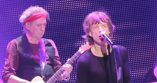 Keith Richards and Mick Jagger at the Prudential Center on 2012-12-13