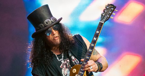 Image in QuizMyDay Appetite for Quizstruction: Test Your GNR IQ Now trivia quiz featuring Slash performing live with Guns N' Roses at the Tottenham Hotspur Stadium in London, England on 1 July 2022