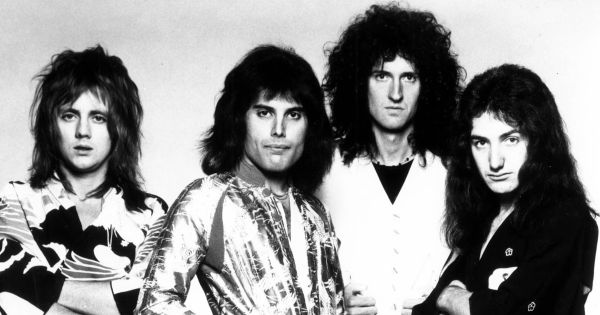 Image in QuizMyDay A Night at the Opera: Ultimate Queen Quiz for Fans! trivia quiz featuring Musical group Queen, in a 1975 promotional photo for their album <i><a href="https://en.wikipedia.org/wiki/A_Night_at_the_Opera_(Queen_album)" class="extiw" title="w:A Night at the Opera (Queen album)">A Night At The Opera</a></i>. Photo was published by their American label Elektra Records.