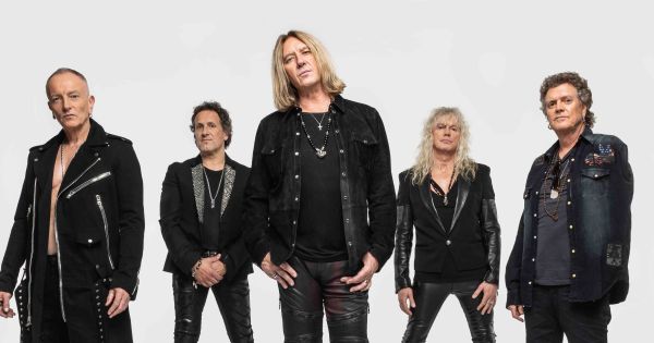 A 2018 photo of the band members of Def Leppard.
