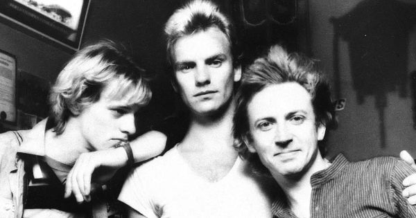 Image in QuizMyDay Police Synchronicity Quiz: Test Your Album Knowledge trivia quiz featuring The Police in a publicity photo for their 1979 album <i>Reggatta de Blanc</i>.