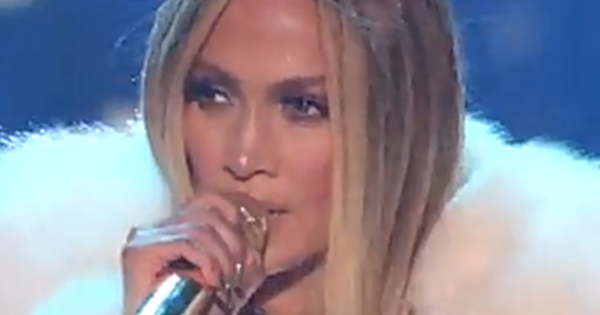 Image in QuizMyDay Ultimate J-Lo Early Career Knowledge Quiz: Test your knowledge trivia quiz featuring Jennifer Lopez performing at the Video Music Awards in New York City, on August 20, 2018.