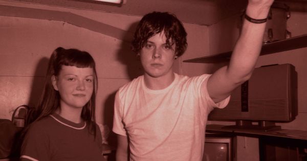 Image in QuizMyDay White Stripes Knowledge: Are You Stripe-Smart? trivia quiz featuring The White Stripes, in 2000, first tour of Japan. They played to a very small audience (about 10 to 20), but their playing was fantastic! Photo taken at the back room of the club (Shinjuku Jam, Tokyo) Japan