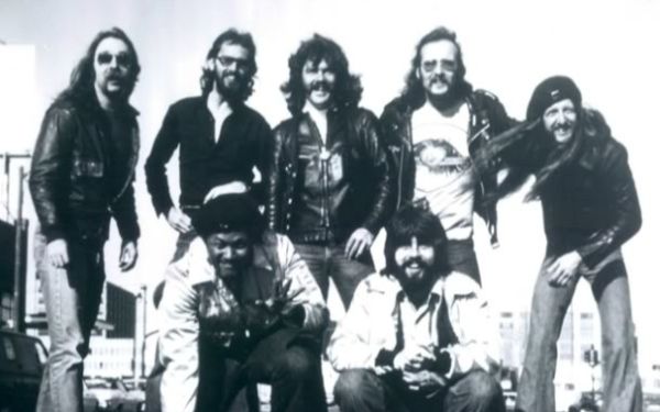 Publicity photo of the music group <i>The Doobie Brothers</i>.