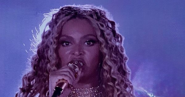 Image in QuizMyDay Beyoncé RENAISSANCE Album Quiz: Test Your Music Memory trivia quiz featuring Beyonce performing cozy in Paris of her Cowboy Carter world tour 2025