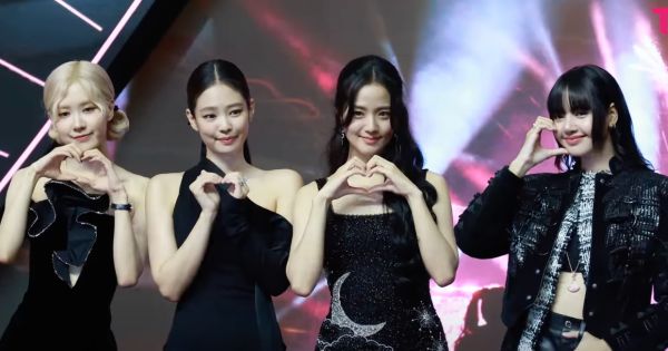 Image in QuizMyDay BLACKPINK Members Trivia Quiz 2025 trivia quiz featuring BLACKPINK members reunited as a complete group at the press conference for their upcoming world tour movie ‘BLACKPINK WORLD TOUR: BORN PINK IN CINEMAS’ on 9th August 2024 in Seoul