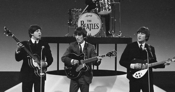 Image in QuizMyDay The Beatles Quiz: Test Your Classic Rock Trivia Skills trivia quiz featuring Collectie / Archief : Fotocollectie Anefo<br>
<p>Reportage / Serie : [ onbekend ]<br>
Beschrijving : Televisie-optreden van The Beatles in Treslong te Hillegom [vlnr. Paul McCartney, George Harrison, John Lennon, achter het drumstel Jimmie Nicol (vervanger van Ringo Starr]<br>
Datum : 5 juni 1964<br>
Locatie : Hillegom<br>
Trefwoorden : groepsportretten, popgroepen, televisie<br>
Instellingsnaam : Beatles, The<br>
Fotograaf : Koch, Eric / Anefo<br>
Auteursrechthebbende : Nationaal Archief<br>
Materiaalsoort : Negatief (zwart/wit)<br>
Nummer archiefinventaris : bekijk toegang 2.24.01.05<br>
</p>
Bestanddeelnummer : 916-5099