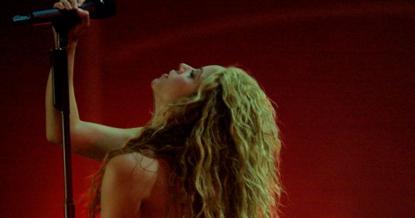 Image in QuizMyDay Shakira Personal Life Quiz: Test Your Facts About the Star trivia quiz featuring Shakira performing at the <a href="https://en.wikipedia.org/wiki/Rock_in_Rio" class="extiw" title="wikipedia:Rock in Rio">Rock in Rio</a> concert in 2008.