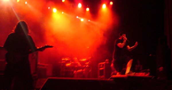 Deftones performing live on stage in Glasgow, June 2006