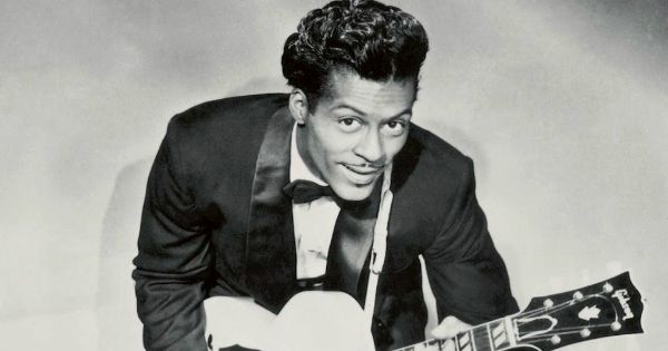 Image in QuizMyDay Roll Over Chuck Berry: Rock ’n’ Roots Knowledge Quiz trivia quiz featuring <p>Photo of Chuck Berry circa 1958.
</p>
<ul><li>There are no copyright markings as can be seen at the full view link.</li>
<li>Pickwick did not mark their ad as copyrighted.  Copyright(s) for <i>Billboard</i> magazine cover only the editorial content of the journal--not the ads placed in them.</li>
<li><a rel="nofollow" class="external text" href="https://www.copyright.gov/circs/circ03.pdf">US Copyright Office page 3-magazines are collective works</a> (<a href="https://en.wikipedia.org/wiki/PDF" class="extiw" title="en:PDF">PDF</a>)<br></li></ul>
"A notice for the collective work will not serve as the notice for advertisements inserted on behalf of persons other than the copyright owner of the collective work. These advertisements should each bear a separate notice in the name of the copyright owner of the advertisement."