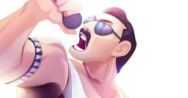Image for Queen fun quiz featuring a Bohemian Rhapsody fan art poster by Wolf Chung
