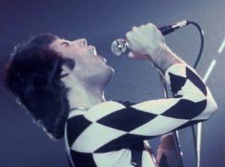 Freddie Mercury performing at New Haven Coliseum in New Haven, CT.