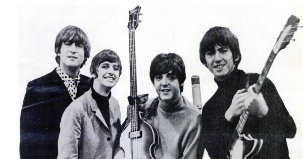 Image in QuizMyDay Beatles Quotes Quiz: Can You Guess Who Said It – John, Paul, George or Ringo? trivia quiz featuring a trade ad for Beatles' 1964 Grammys.