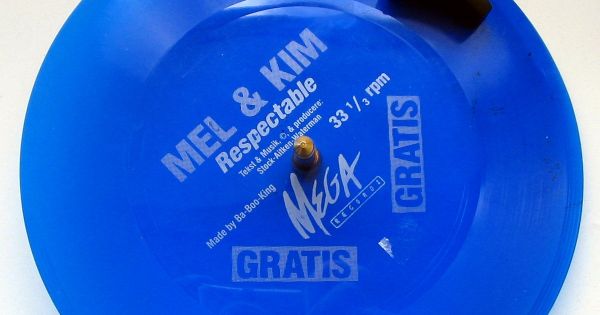 Image in QuizMyDay Mel and Kim Quiz – Test Your 80s Pop Music Trivia Skills trivia quiz featuring <a href="//commons.wikimedia.org/wiki/Unusual_gramophone_records" title="Unusual gramophone records">unusual gramophone records</a>: a blue promotional single with <i>Respectable</i> by Mel &amp; Kim
