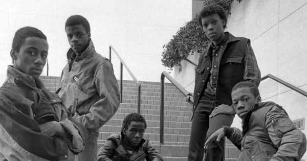 Image in QuizMyDay New Edition: Step Up to the R&B Quiz Spotlight trivia quiz featuring Group portrait of music group New Edition, 1985