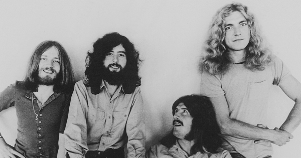 Image in QuizMyDay Whole Lotta Zeppelin Quiz : Test Your Led Zeppelin II Album Knowledge trivia quiz featuring Promotional photograph of the band Led Zeppelin, 1971
