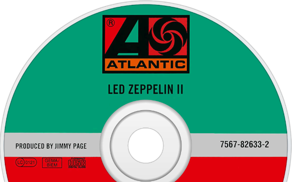 <a href="https://en.wikipedia.org/wiki/Led_Zeppelin" class="extiw" title="en:Led Zeppelin">Led Zeppelin</a> second studio album (Vinyl) <i><a href="https://en.wikipedia.org/wiki/Led_Zeppelin_II" class="extiw" title="en:Led Zeppelin II">Led Zeppelin II</a></i> (1969).
