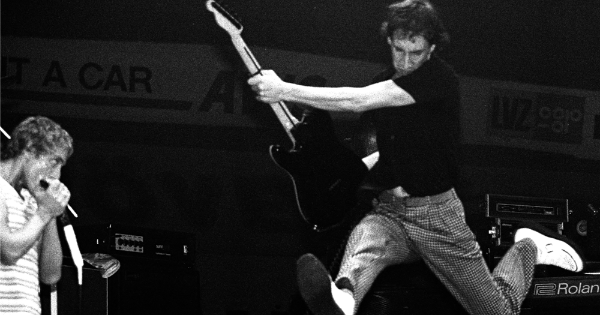 Image in QuizMyDay The Who Quiz — Ultimate Test of Your Knowledge trivia quiz featuring The Who in concert at Zürich in 1980.