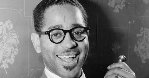 Image in QuizMyDay Jazz Genius: The Ultimate Dizzy Gillespie Quiz trivia quiz featuring Portrait of Dizzy Gillespie, Famous Door, New York, N.Y., ca. June 1946