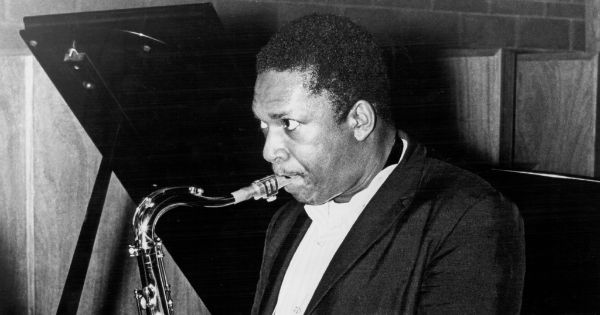 Image in QuizMyDay All That Jazz: The Ultimate John Coltrane Quiz trivia quiz featuring John Coltrane in a undated photo playing the saxophone. Photo itself is dated to 1970 but as Coltrane died in 1967 it was taken earlier.