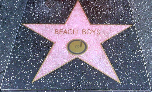 The Beach Boys' star on the Hollywood Walk of Fame, located at 1500 Vine Street.
